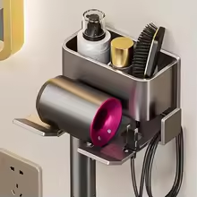 Wall hair dryer support