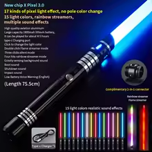 Lightsaber metal rechargeable toy